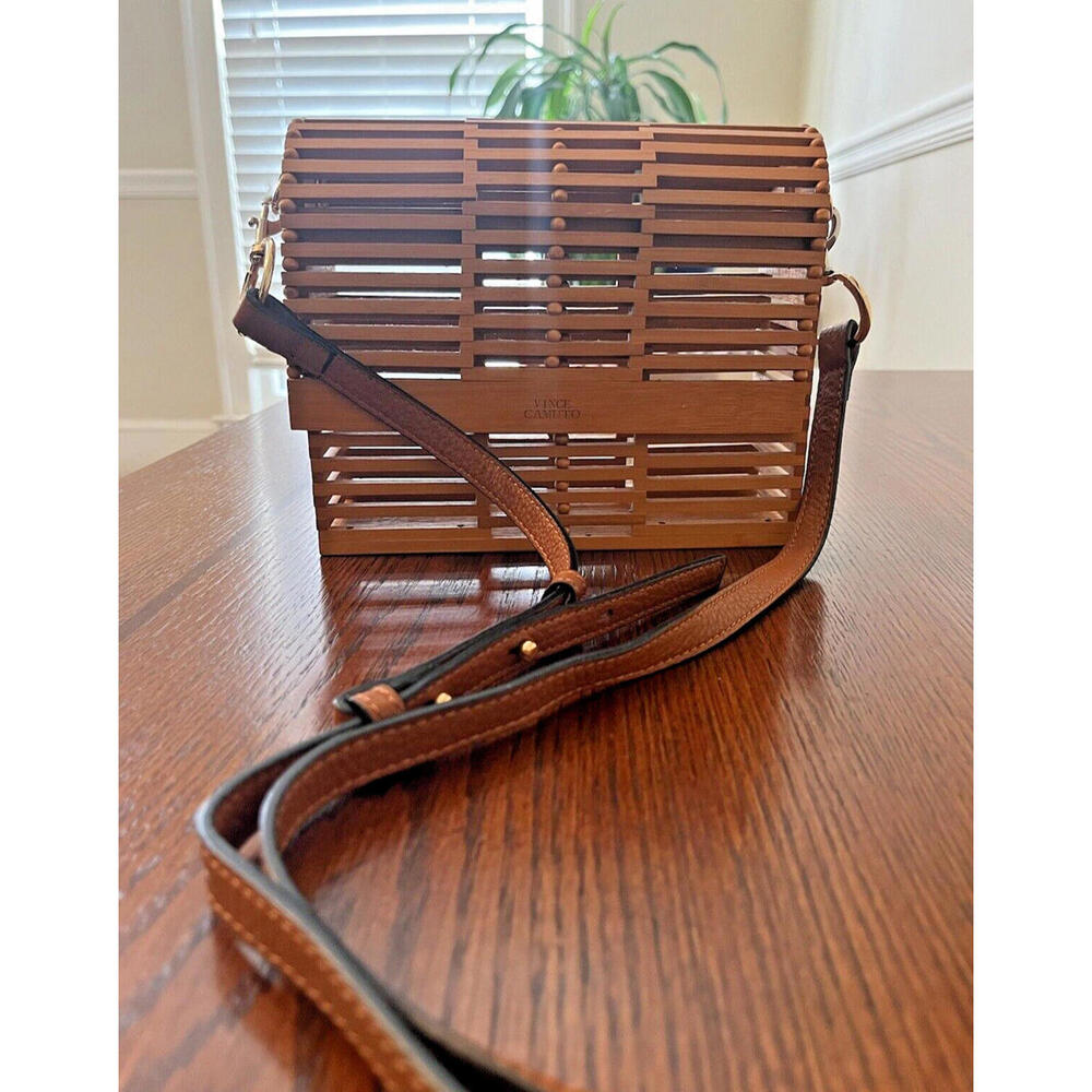 Vince Camuto Wooden Crossbody Flap Bag